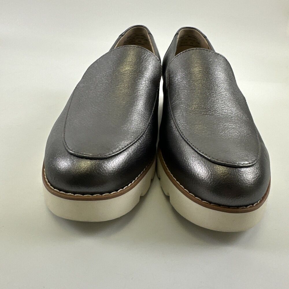 Vionic Kensley Loafer Pewter Metallic Leather Slip On Comfort Lightweight 9.5 W - Picture 3 of 13